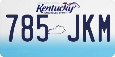 KY license plate 785JKM
