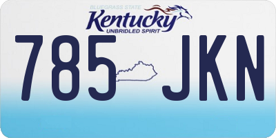 KY license plate 785JKN