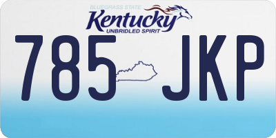 KY license plate 785JKP