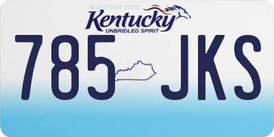 KY license plate 785JKS