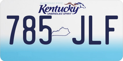 KY license plate 785JLF