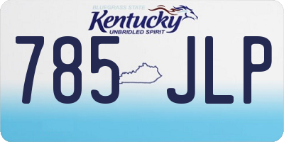 KY license plate 785JLP