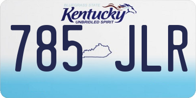 KY license plate 785JLR