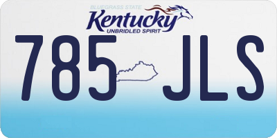 KY license plate 785JLS