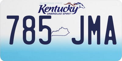 KY license plate 785JMA