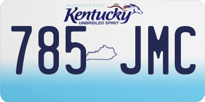 KY license plate 785JMC