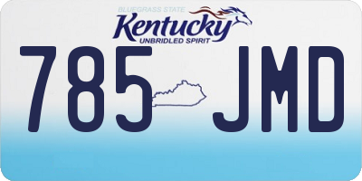 KY license plate 785JMD