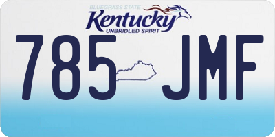 KY license plate 785JMF