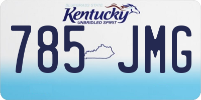 KY license plate 785JMG