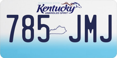 KY license plate 785JMJ