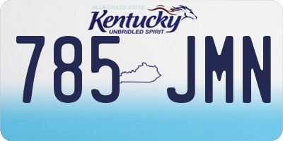KY license plate 785JMN