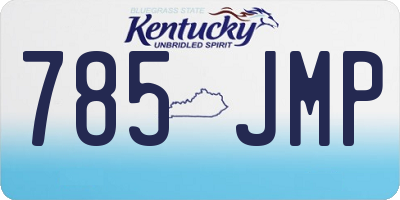 KY license plate 785JMP