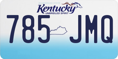KY license plate 785JMQ