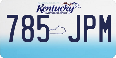 KY license plate 785JPM