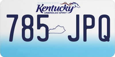 KY license plate 785JPQ