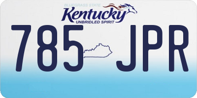 KY license plate 785JPR