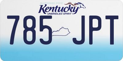 KY license plate 785JPT