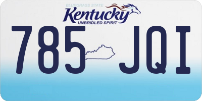 KY license plate 785JQI