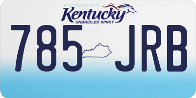 KY license plate 785JRB