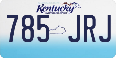 KY license plate 785JRJ