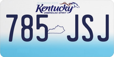 KY license plate 785JSJ