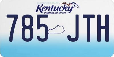 KY license plate 785JTH