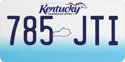 KY license plate 785JTI