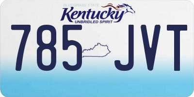 KY license plate 785JVT