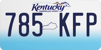KY license plate 785KFP
