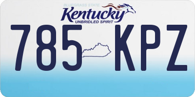 KY license plate 785KPZ
