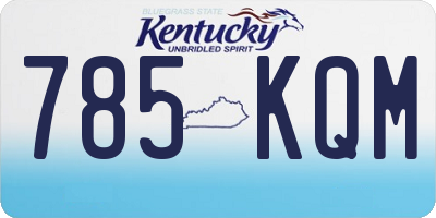 KY license plate 785KQM