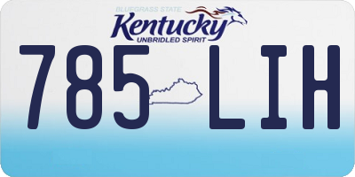 KY license plate 785LIH