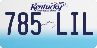KY license plate 785LIL
