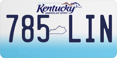 KY license plate 785LIN