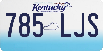 KY license plate 785LJS