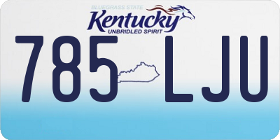 KY license plate 785LJU