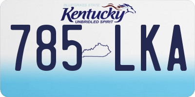 KY license plate 785LKA