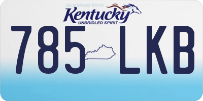 KY license plate 785LKB