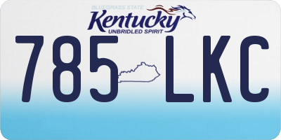 KY license plate 785LKC