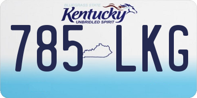 KY license plate 785LKG