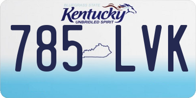 KY license plate 785LVK