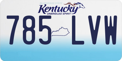 KY license plate 785LVW