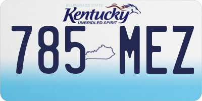 KY license plate 785MEZ