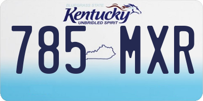 KY license plate 785MXR
