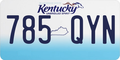KY license plate 785QYN