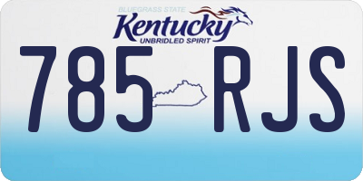 KY license plate 785RJS