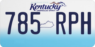 KY license plate 785RPH
