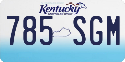 KY license plate 785SGM