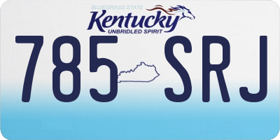 KY license plate 785SRJ
