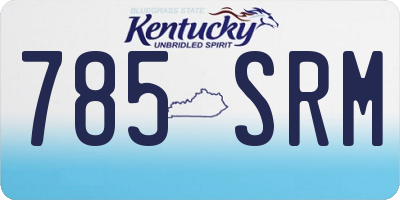 KY license plate 785SRM